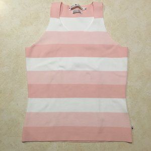 Tommy Hilfiger Knit Tank Top Pink White Medium